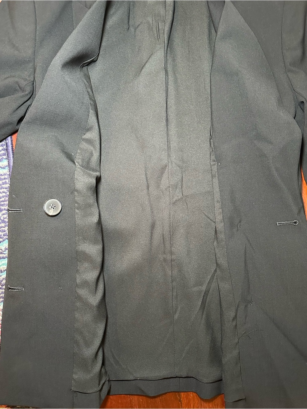 Theory Gilda Tailor 96% Wool Double Breasted Blazer in Black Size 2 - Picture 8 of 10